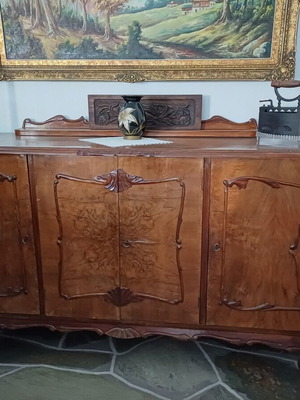 Vintage wooden buffet (servan) 1950, antique