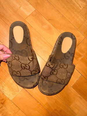Gucci slippers size 38 used, brown