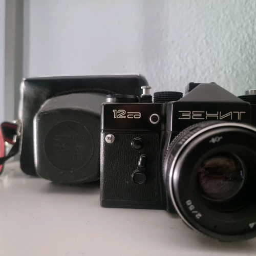 Zenit camera used with case for collectors