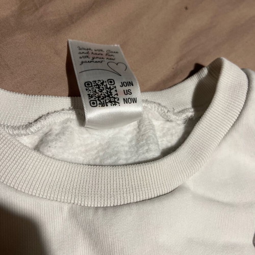 Cotton Planet winter shirt like new, white and silver 116 cm