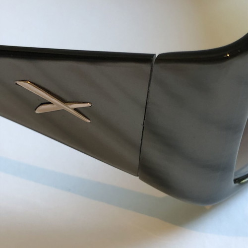 OXYDO Pauline sunglasses like new, shiny black with grey metallic