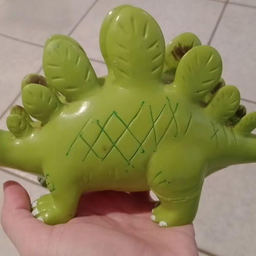 Dinosaur figures pack of 5, plastic and rubber