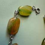 Vintage handmade silver 800 bracelet used with stones
