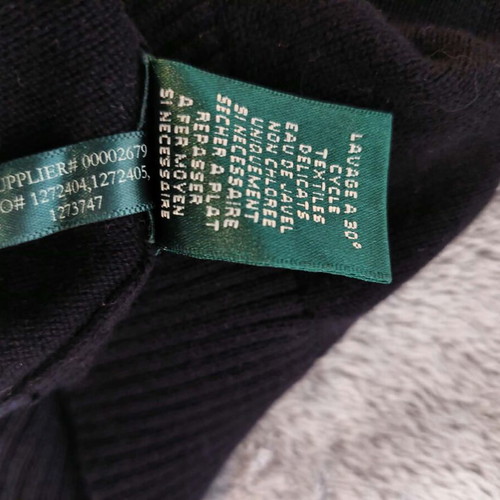 Ralph Lauren knitted men's quarter zip up pullover Small like new, black and gold