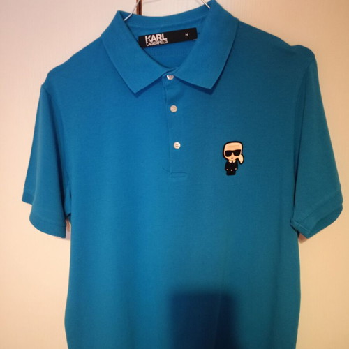 Karl Lagerfeld men's polo shirt like new, blue, size M