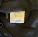 Celyn b. black viscose dress with long sleeves and gold detail