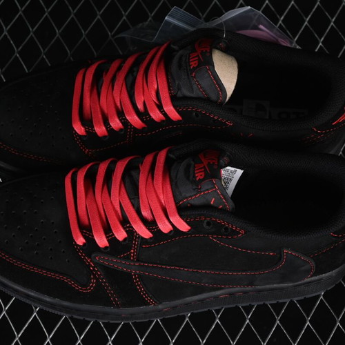 Air Jordan 1 Low new men's sneakers black and red