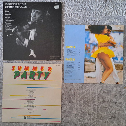 Vinyl records used, Adriano Celentano, Summer Party, Lambada