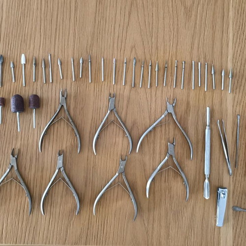 Professional nail equipment used for manicure and pedicure