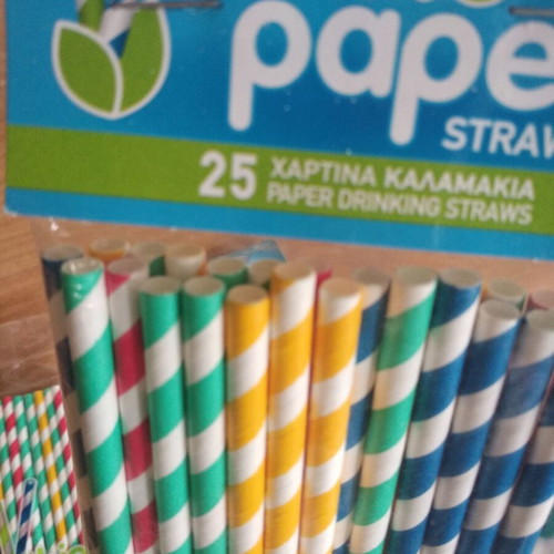Paper straws straight new, ecological, pack of 1