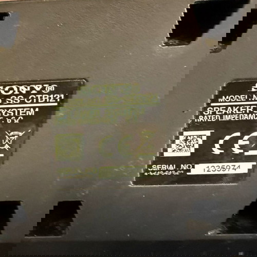 Home Cinema Sony μοντέλο SS-CTB121 μεταχειρισμένο σε άριστη κατάσταση