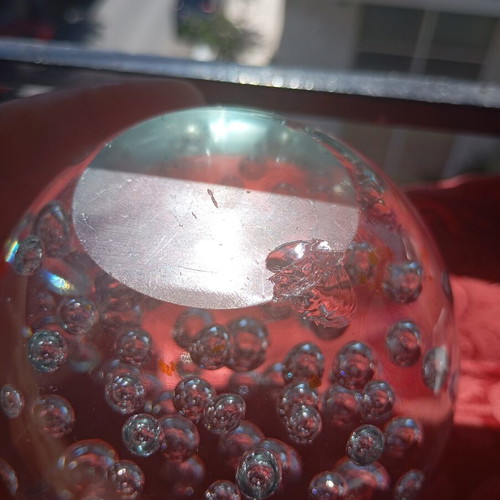 Murano Style Paperweight used, 1237gr, 11cm diameter