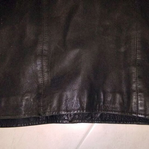 Vintage men's leather jacket XL tall used, brown
