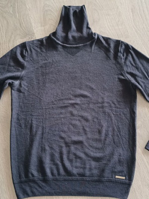 Frankie Morello 100% merino turtleneck L like new, dark gray
