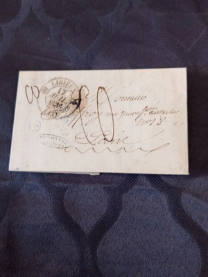 French letter from 1836 used with clear stamps