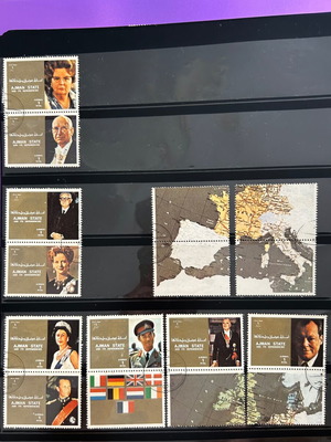 Ajman State Stamps used from 1973 collection with kings and presidents