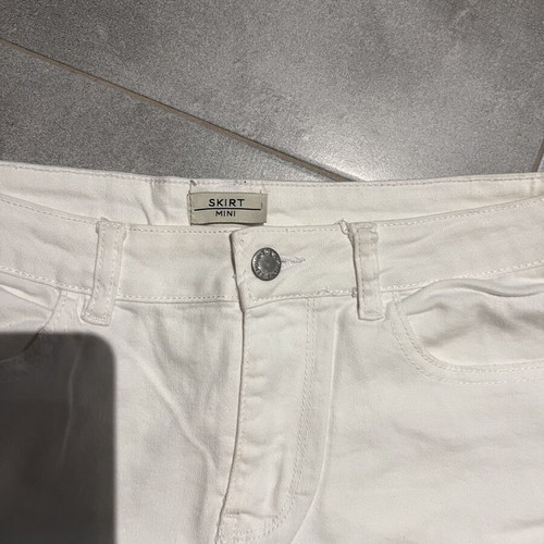 Mini denim skirt white, like new, size M 38 10