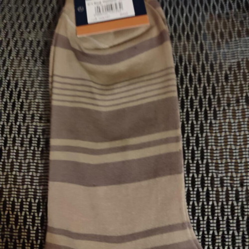 Tex men's socks new, size 44/46, beige and brown