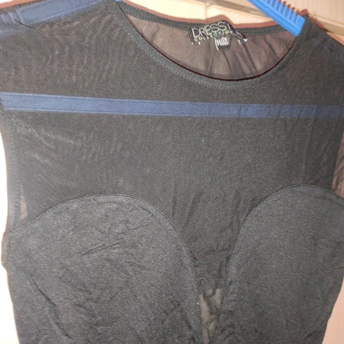 Bodysuit used with sheer top and open back size M