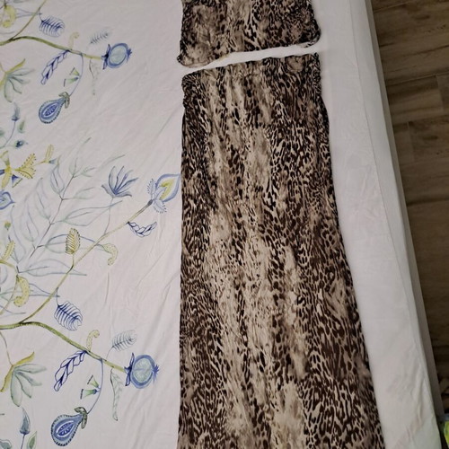 Mango leopard print bustier and skirt set like new