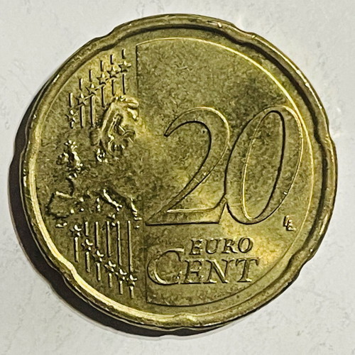 20 cent coin used, Estonia 2021, euro
