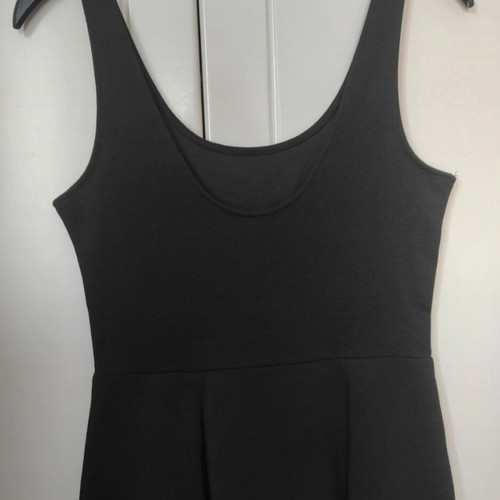 H&M black mini dress with A-line, like new