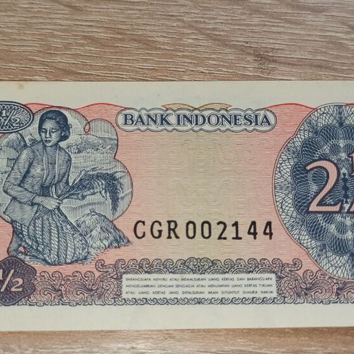 Indonesia 2 1/2 Rupiah 1968 new