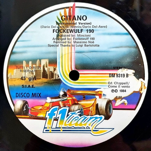 Fockewulf 190 Gitano vinyl 12" used, Italo-Disco 1984