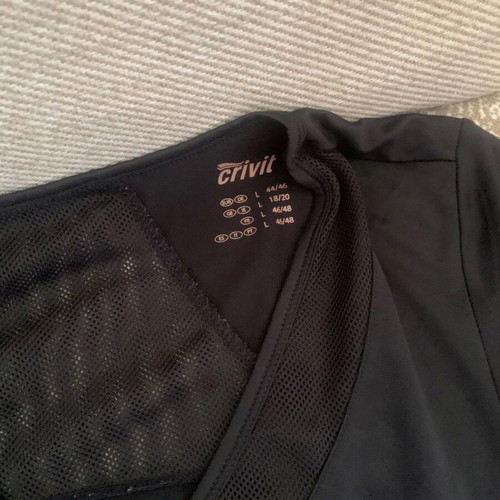 Black blouse with V neck like new, size L