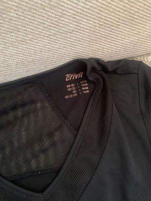Black blouse with V neck like new, size L