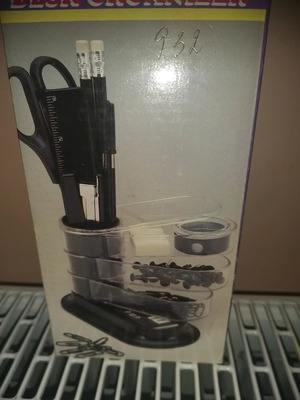 School desk supplies new, rotating set
