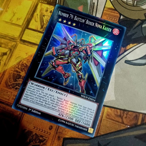 Number 79: Battlin' Boxer Nova Kaiser Yu-Gi-Oh! card near mint