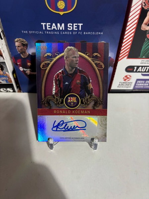 Topps Barcelona team set Ronald Koeman αριθμημένη υπογραφή καινούργιο