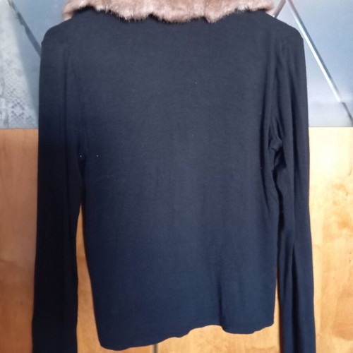 Vintage Morgan de Toi cardigan with fur collar, like new