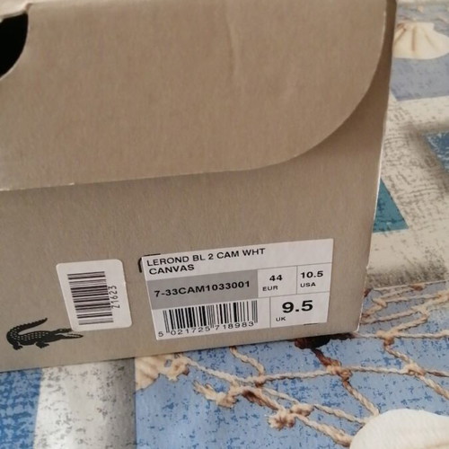 Lacoste Lerond sneakers new, size 44, white