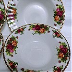  Πιάτα σούπας 4 τεμάχια 21 εκ. Royal Albert "old country roses" England 1993'- 2002'