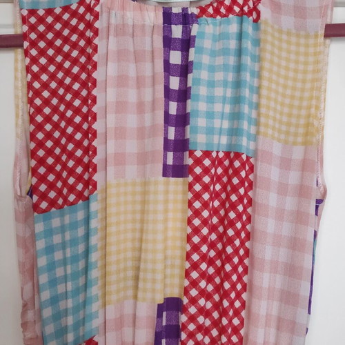 Checked midi multicolored dress Sourloulou one size