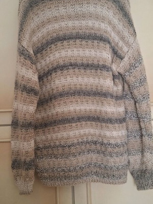 Wool cardigan women new, handmade, size Xlarge, beige-brown