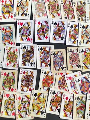 Card collection 550 used, dama, playing cards
