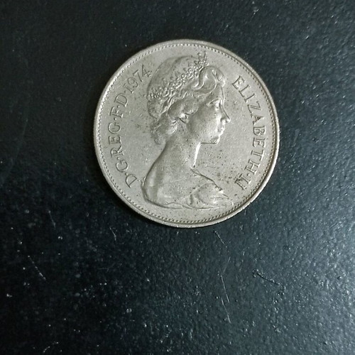 Νόμισμα Elizabeth μεταχειρισμένο, Αγγλίας 10 pence 1974
