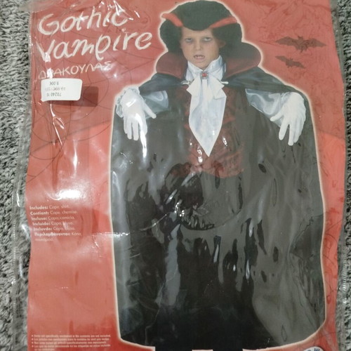 Dracula costume children like new, cape and shirt for ages 5-8