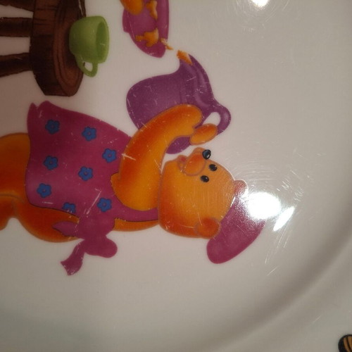 Porcelain plate children's Marva used with signs of use