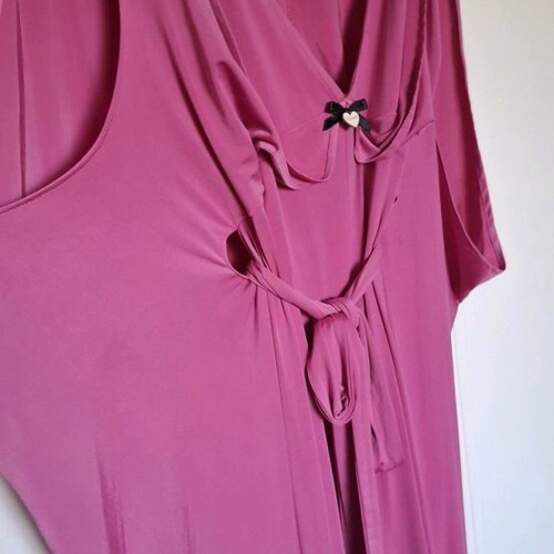 Lynne women's dress like new, pink, jersey fabric, versatile draped design