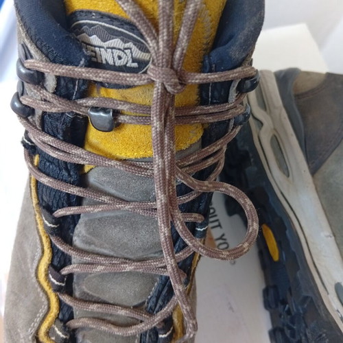 Meindl Minnesota Pro GTX hiking boots, grey and orange