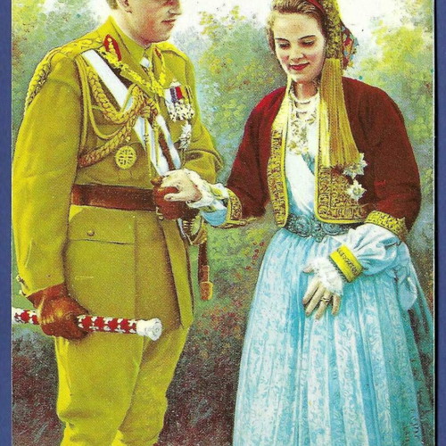 King Konstantinos and Anna Maria card used