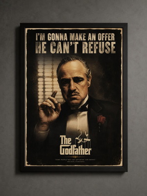 The Godfather framed poster 30x40cm new