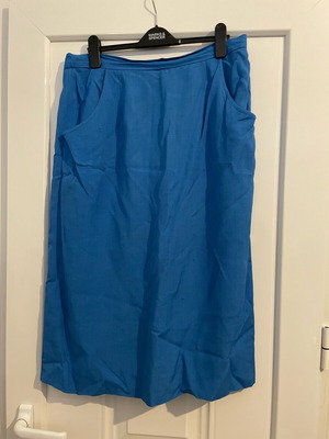Vintage blue skirt 80s handmade by seamstress, like new