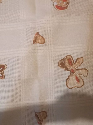 Christmas table runner new with linen border 0.98×0.85