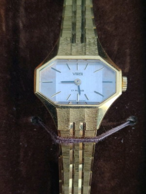 Vinca 17 Rubis gold-plated mechanical women's watch like new