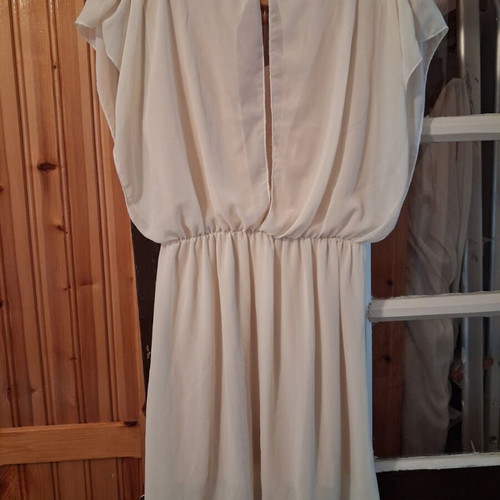 Lynne mini beige dress with lining
